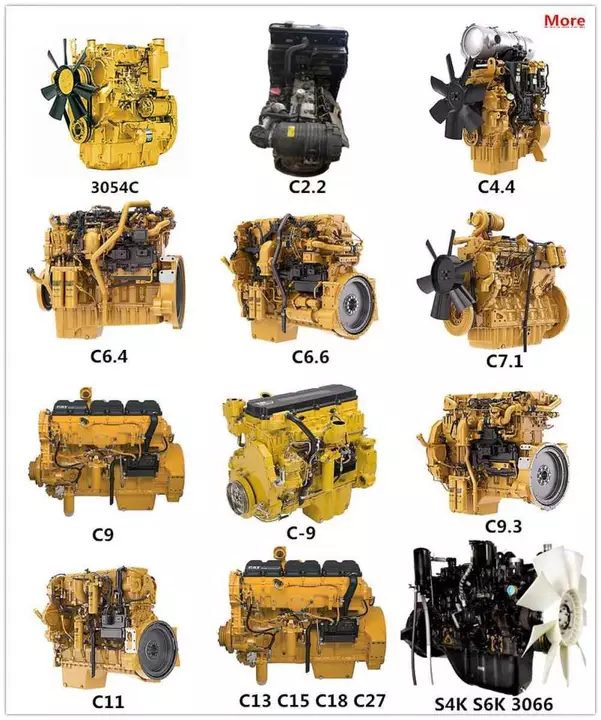 စတော့တွင်ရှိသော Caterpillar အင်ဂျင်များ- C2.2၊ C4.4၊ C7.1၊ C9.3B၊ C13၊ C15 နှင့် C18